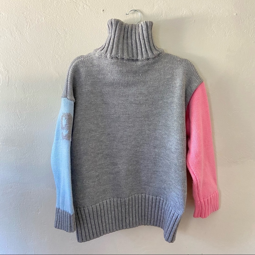 Ader Error Oversize Colorblock Knit Turtleneck Sw… - image 2